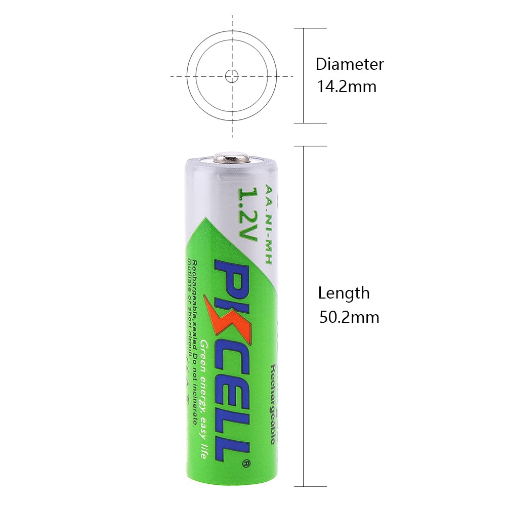 Rechargeable AA Batteries 2200mAh (Pack of 8) by HitMyNeed