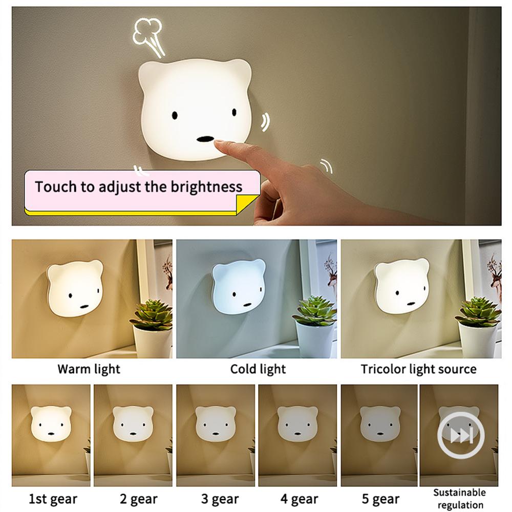 Rechargeable Bear Night Light with Touch Control by HitMyNeed