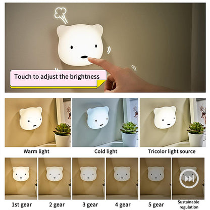 Rechargeable Bear Night Light with Touch Control by HitMyNeed