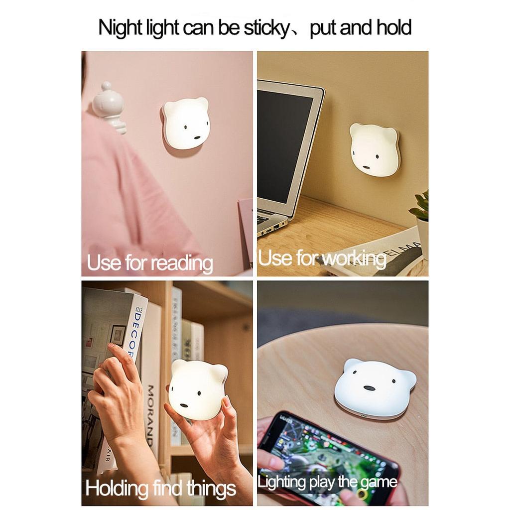 Rechargeable Bear Night Light with Touch Control by HitMyNeed