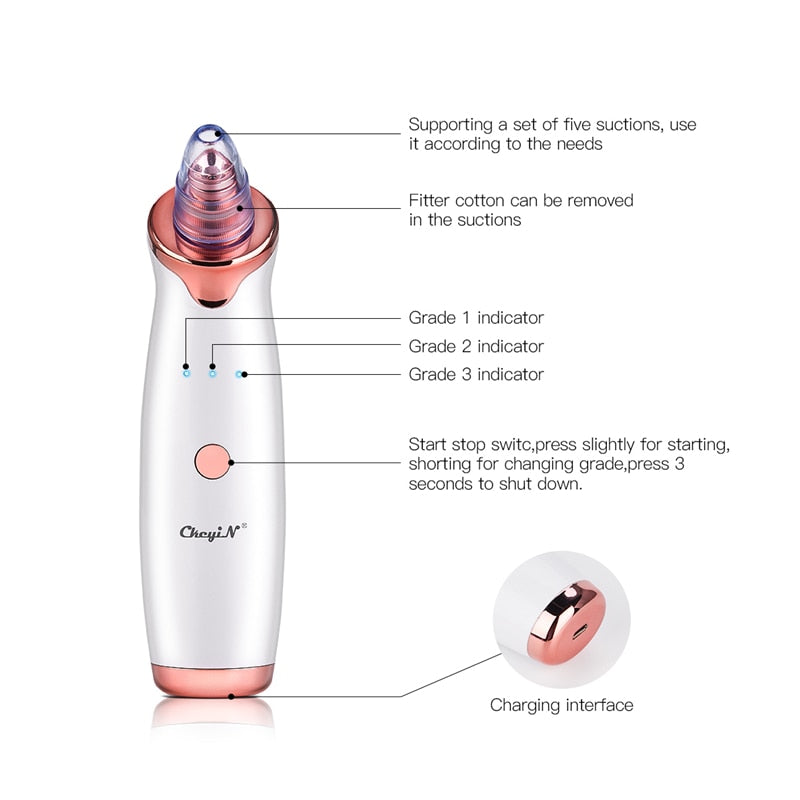 Rechargeable Blackhead Vacuum Pore Cleaner by HitMyNeed