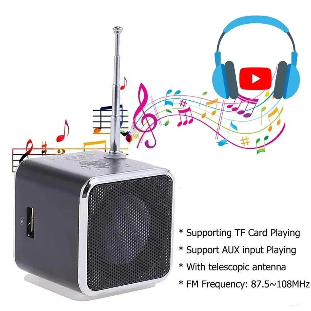 Rechargeable Bluetooth FM Portable Mini Radio by HitMyNeed