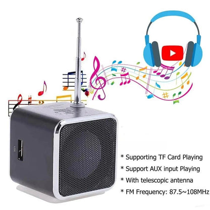 Rechargeable Bluetooth FM Portable Mini Radio by HitMyNeed