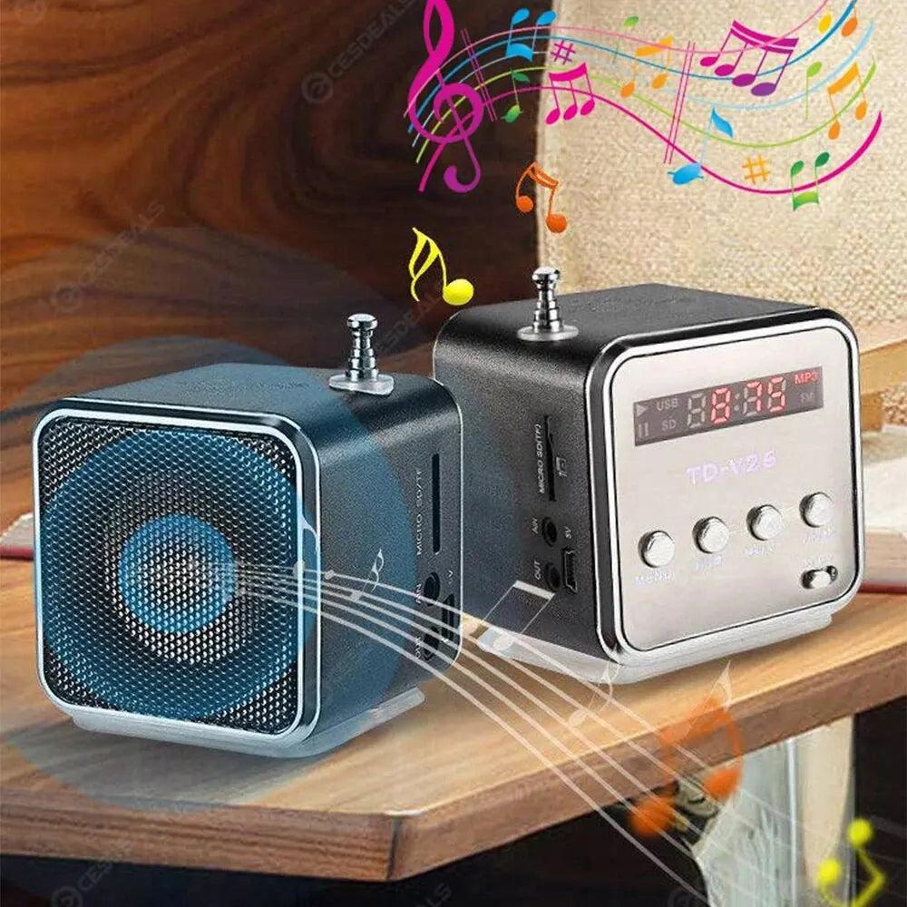 Rechargeable Bluetooth FM Portable Mini Radio by HitMyNeed
