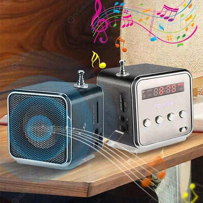 Rechargeable Bluetooth FM Portable Mini Radio by HitMyNeed
