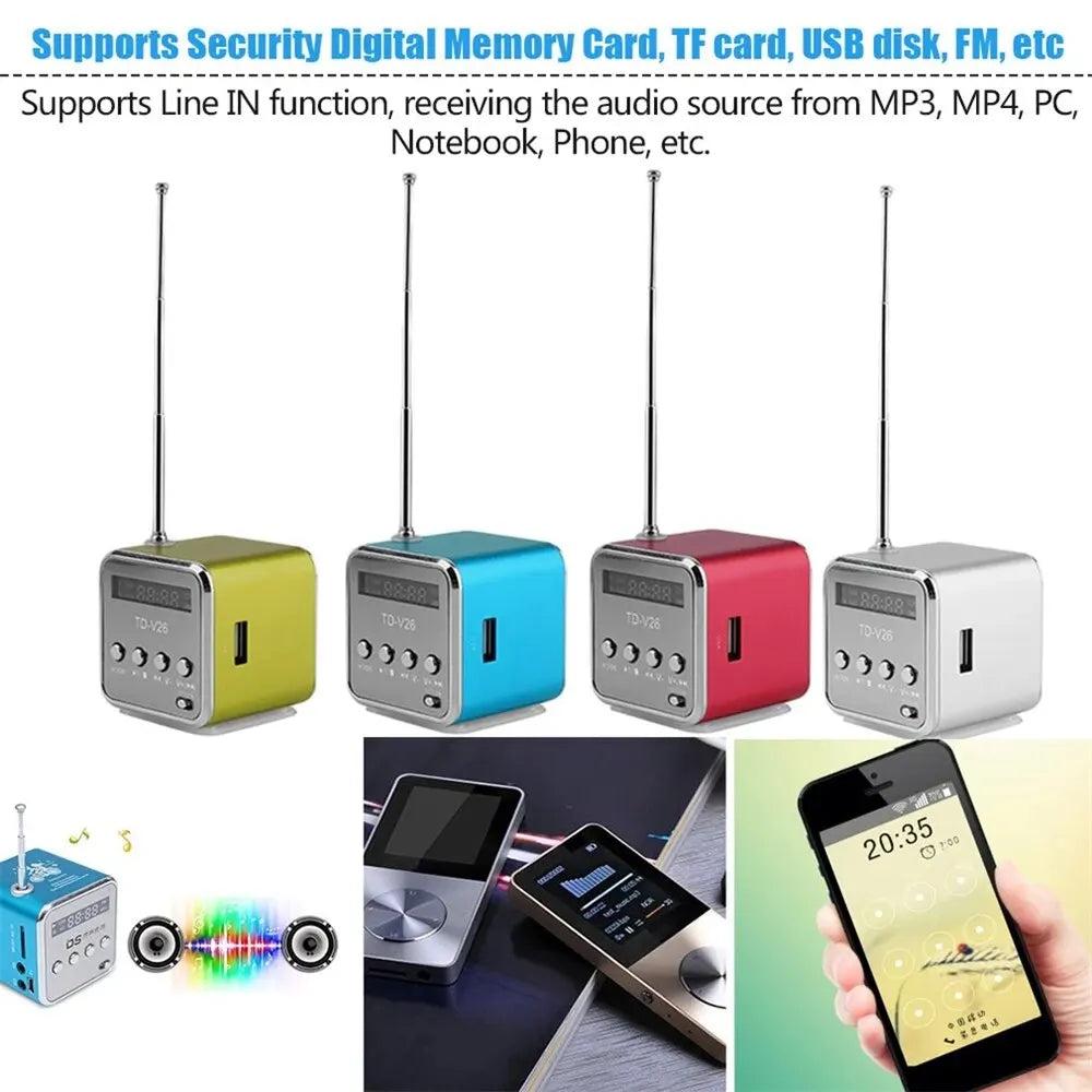 Rechargeable Bluetooth FM Portable Mini Radio by HitMyNeed