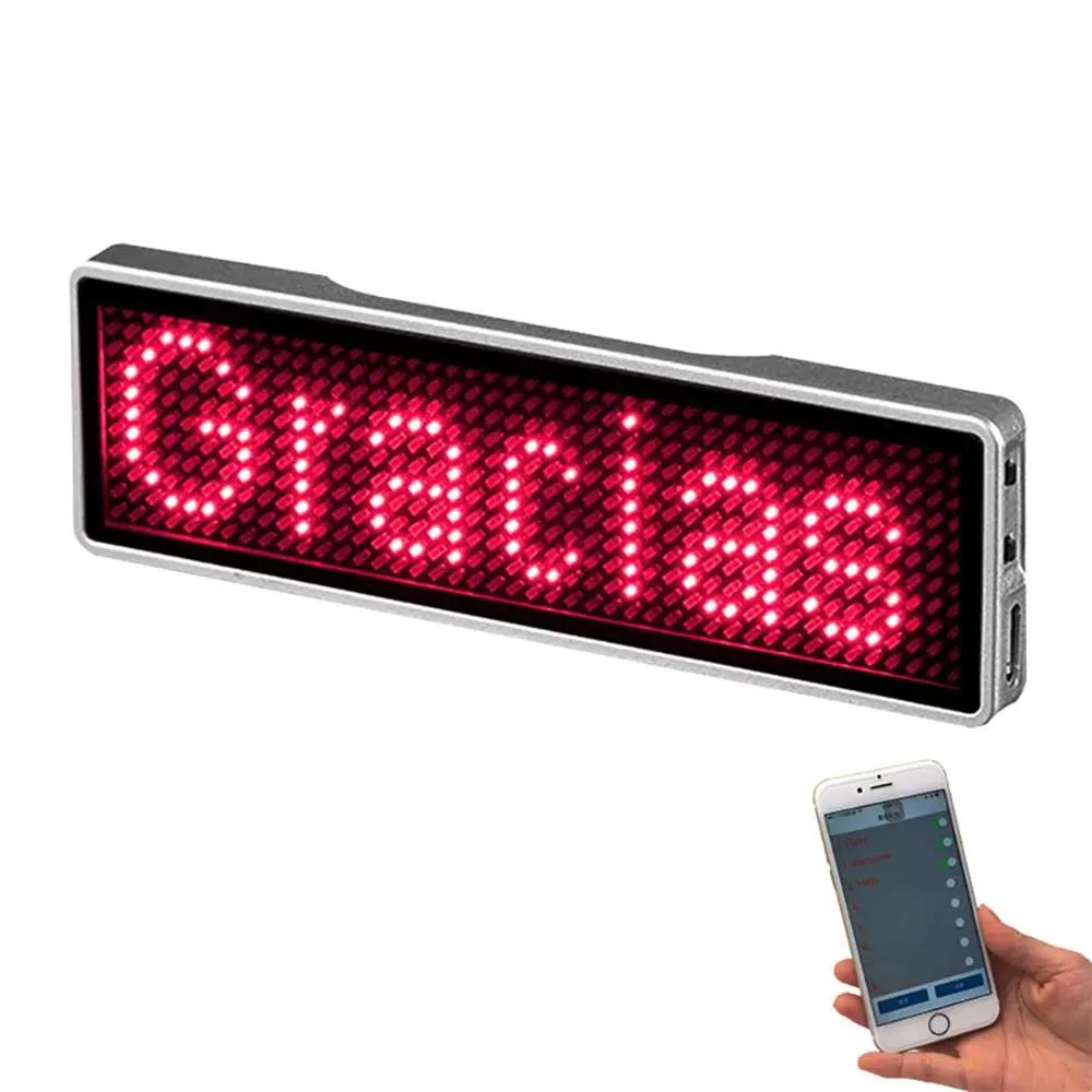 Rechargeable Bluetooth LED Name Tag Badge Display by HitMyNeed
