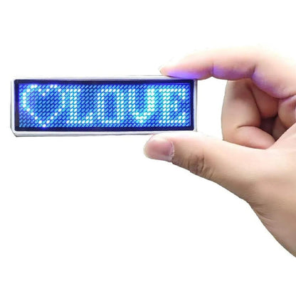 Rechargeable Bluetooth LED Name Tag Badge Display by HitMyNeed