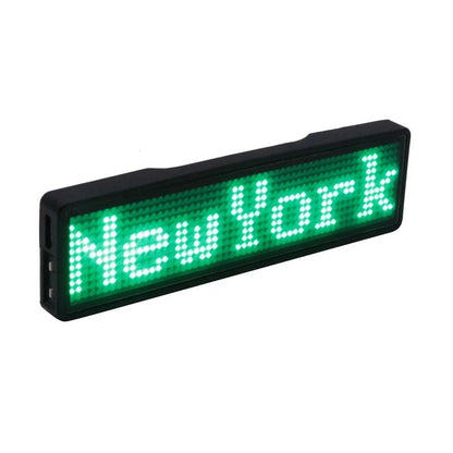 Rechargeable Bluetooth LED Name Tag Badge Display green by HitMyNeed