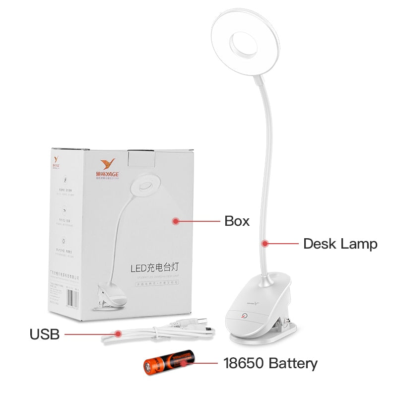 Rechargeable Clip-On Bed and Desk Reading Light by HitMyNeed