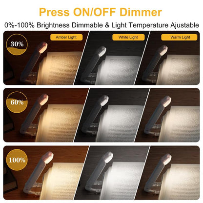 Rechargeable Clip-On Book Light with 9 Modes by HitMyNeed