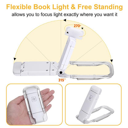 Rechargeable Clip-On Book Light with 9 Modes by HitMyNeed