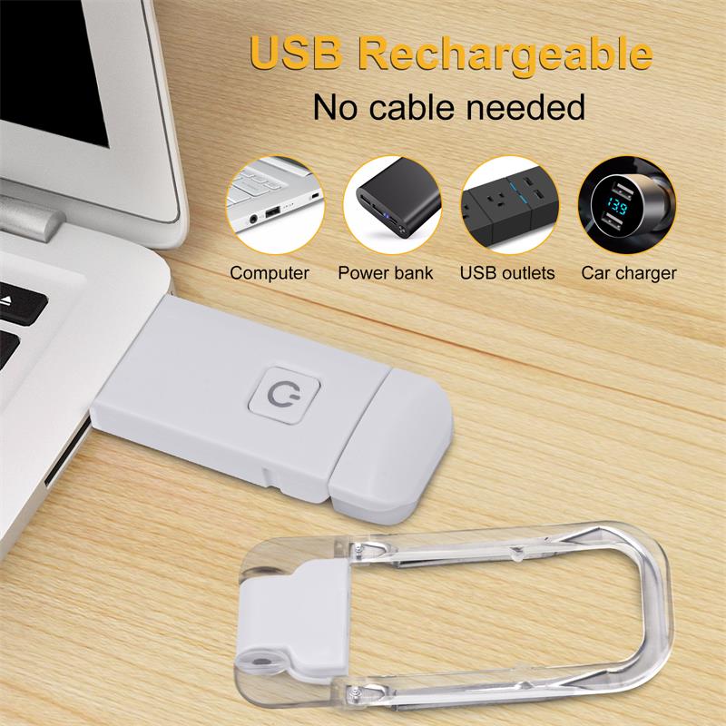 Rechargeable Clip-On Book Light with 9 Modes by HitMyNeed