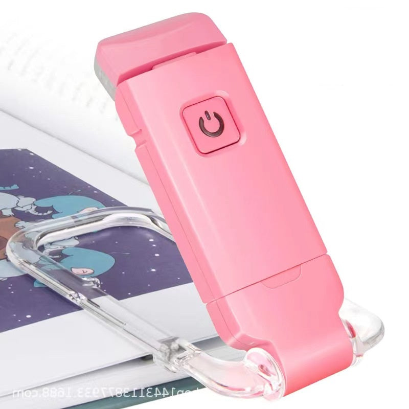Rechargeable Clip-On Book Light with 9 Modes pink by HitMyNeed