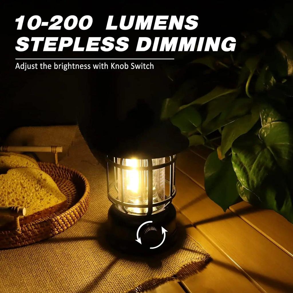 Rechargeable COB Camping Lantern with Stepless Dimming by HitMyNeed