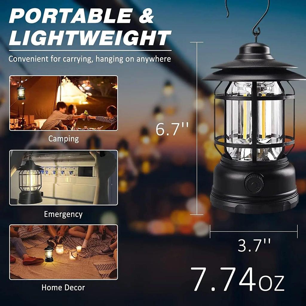 Rechargeable COB Camping Lantern with Stepless Dimming by HitMyNeed