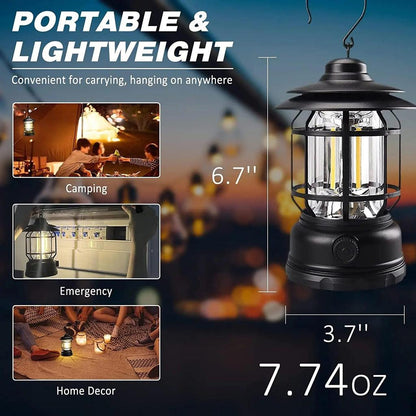 Rechargeable COB Camping Lantern with Stepless Dimming by HitMyNeed