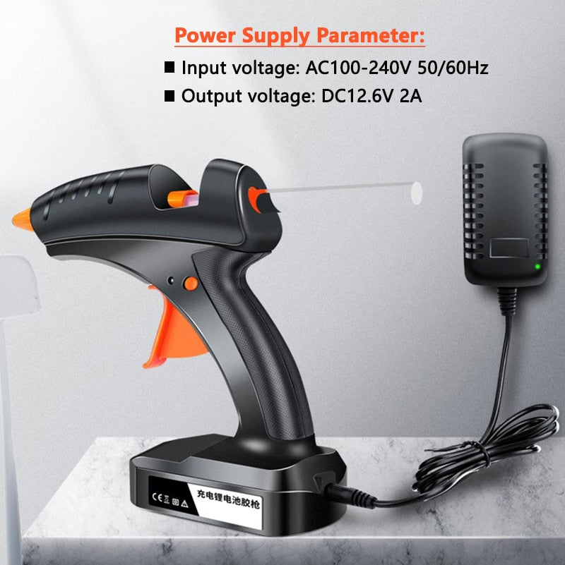 Rechargeable Cordless Glue Gun with 20 Sticks by HitMyNeed
