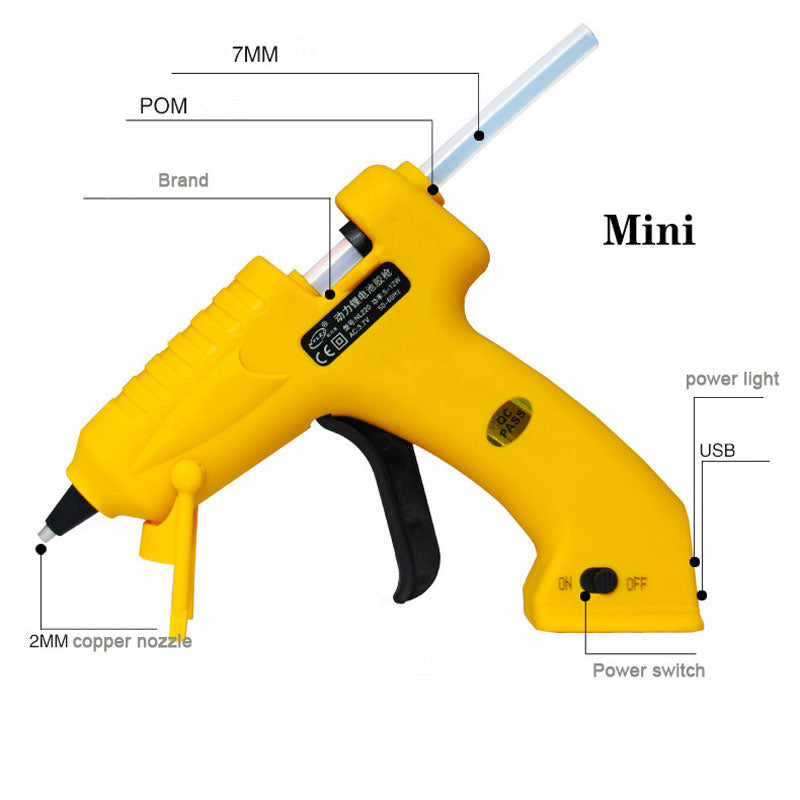 Rechargeable Cordless Hot Glue Gun with Stand by HitMyNeed