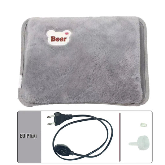 Rechargeable Cute Electric Hot Water Bottle Warmer gray-handwarmer by HitMyNeed