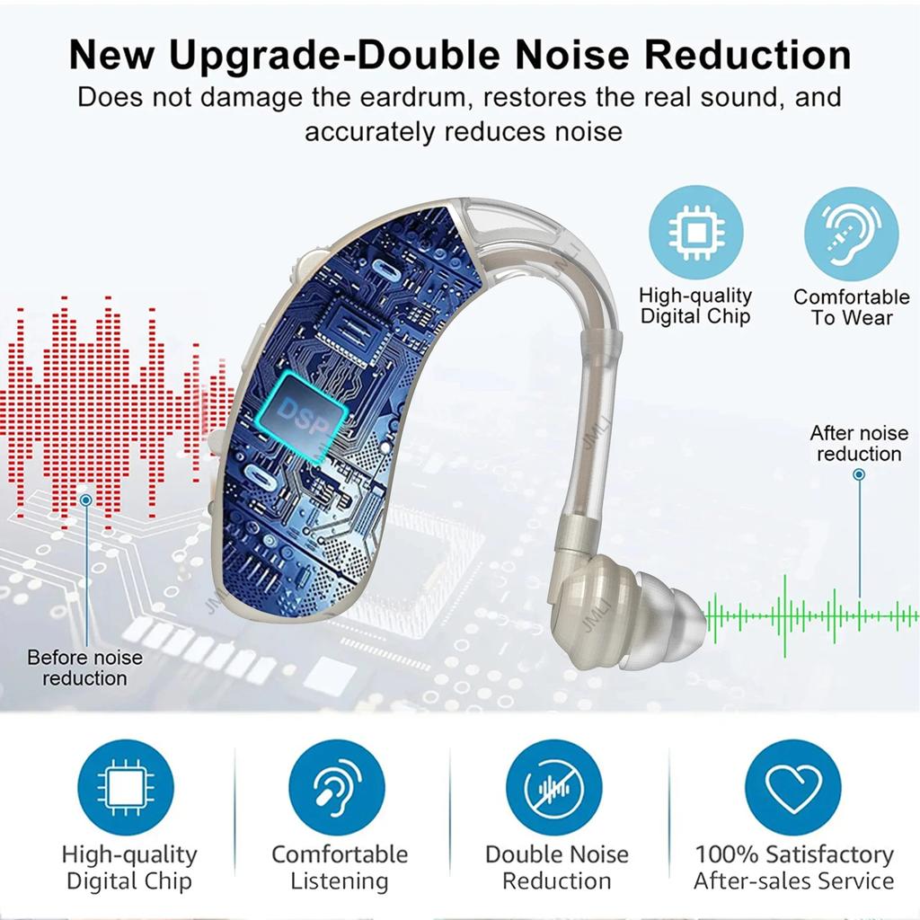 Rechargeable Digital BTE Hearing Aid with Tone Control by HitMyNeed