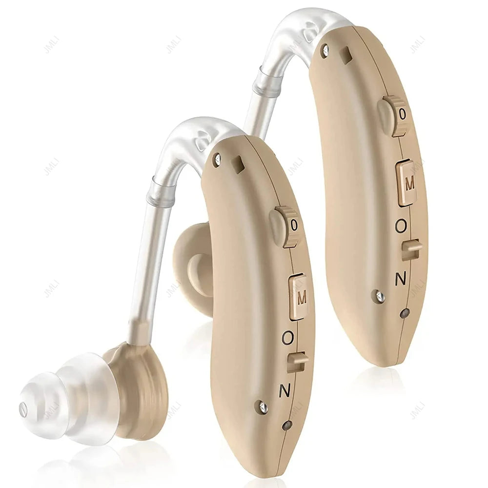 Rechargeable Digital BTE Hearing Aid with Tone Control skin-2-pcs by HitMyNeed