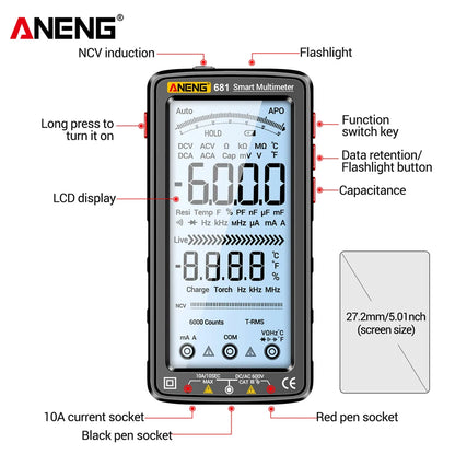 Rechargeable Digital Multimeter with NCV & LCD by HitMyNeed