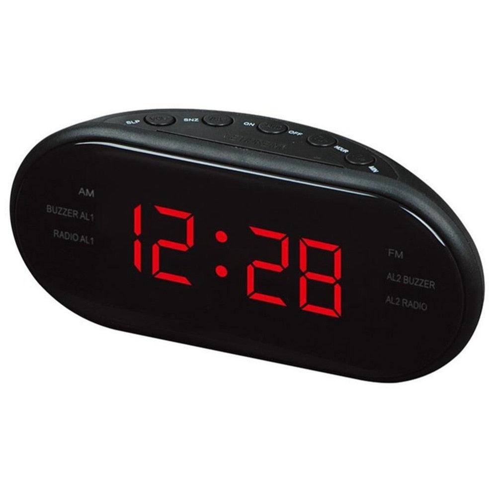 Rechargeable Digital Radio Alarm Clock with LED Display by HitMyNeed