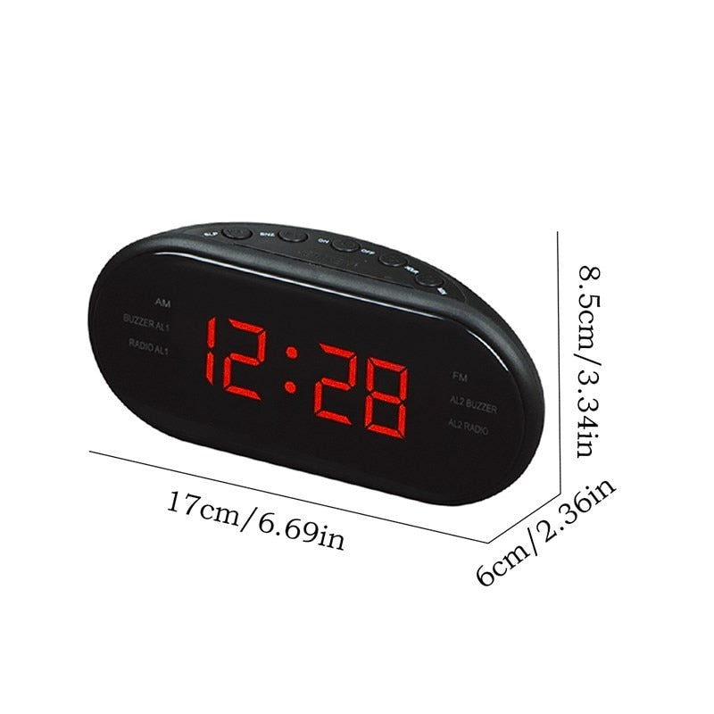 Rechargeable Digital Radio Alarm Clock with LED Display by HitMyNeed