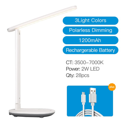 Rechargeable Dimmable LED Desk Lamp with Touch Control by HitMyNeed