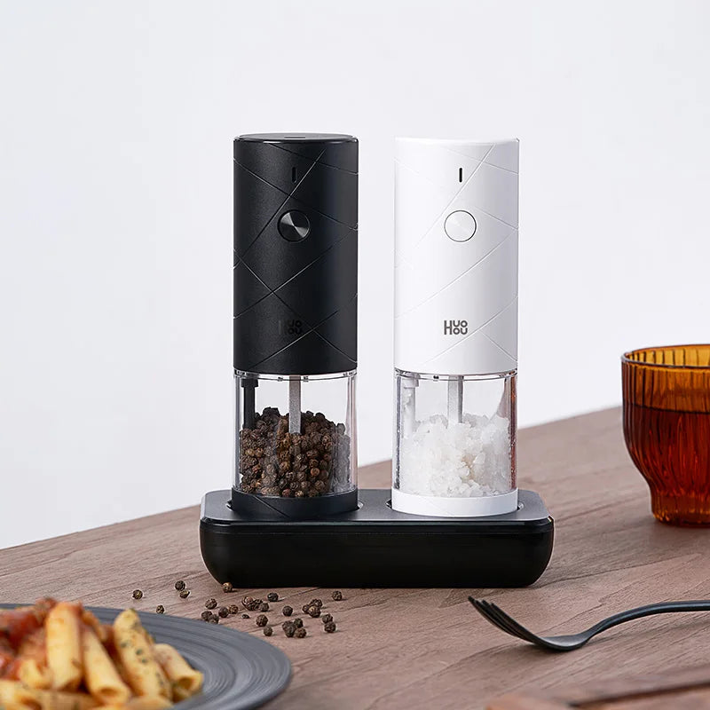 Rechargeable Electric Salt & Pepper Grinder Set 2pcs by HitMyNeed