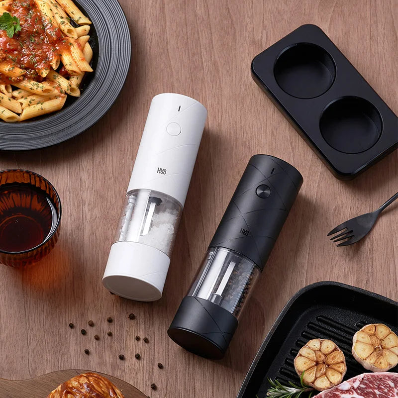Rechargeable Electric Salt & Pepper Grinder Set 2pcs by HitMyNeed