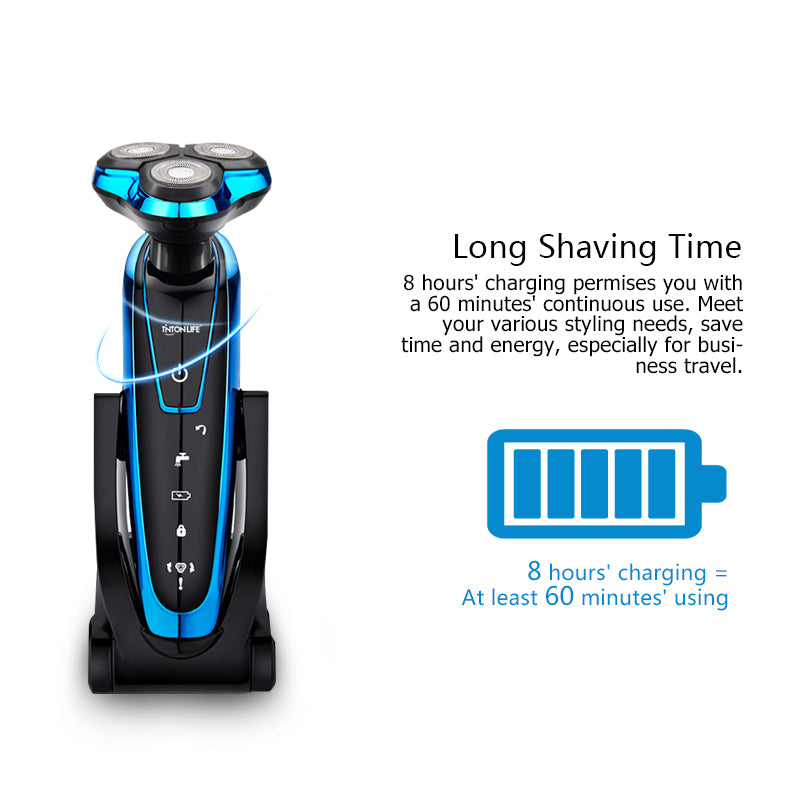 Rechargeable Electric Shaver with 3 Grooming Heads by HitMyNeed