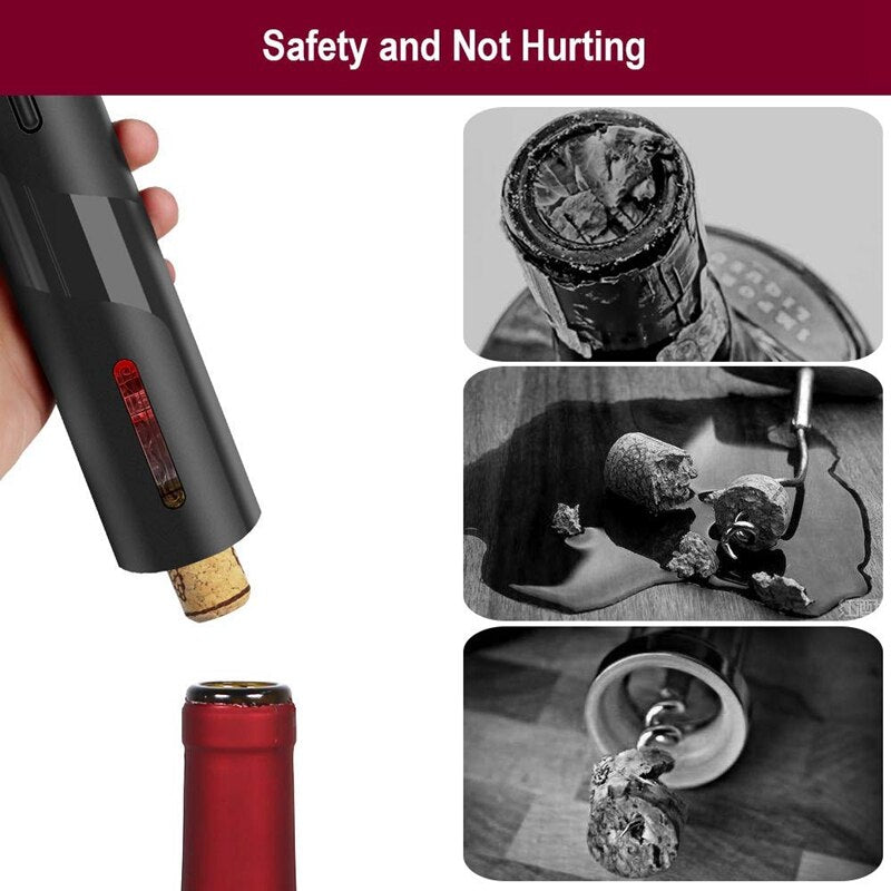 Rechargeable Electric Wine Opener with USB Cable by HitMyNeed