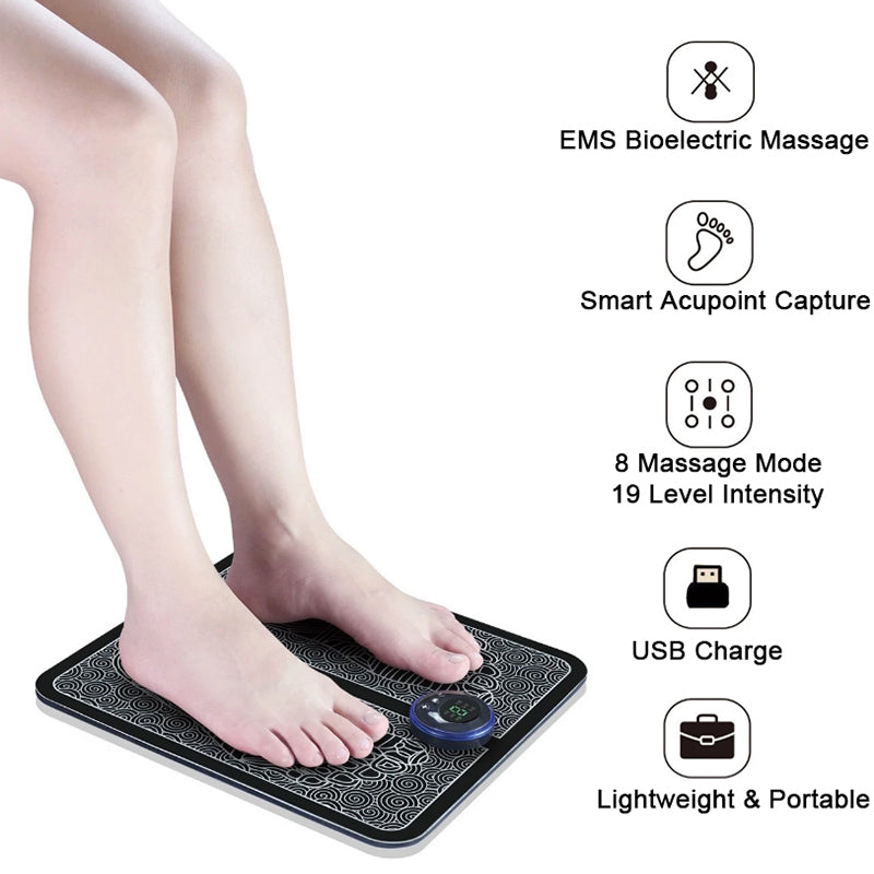 Rechargeable EMS Foot Massager Pad by HitMyNeed