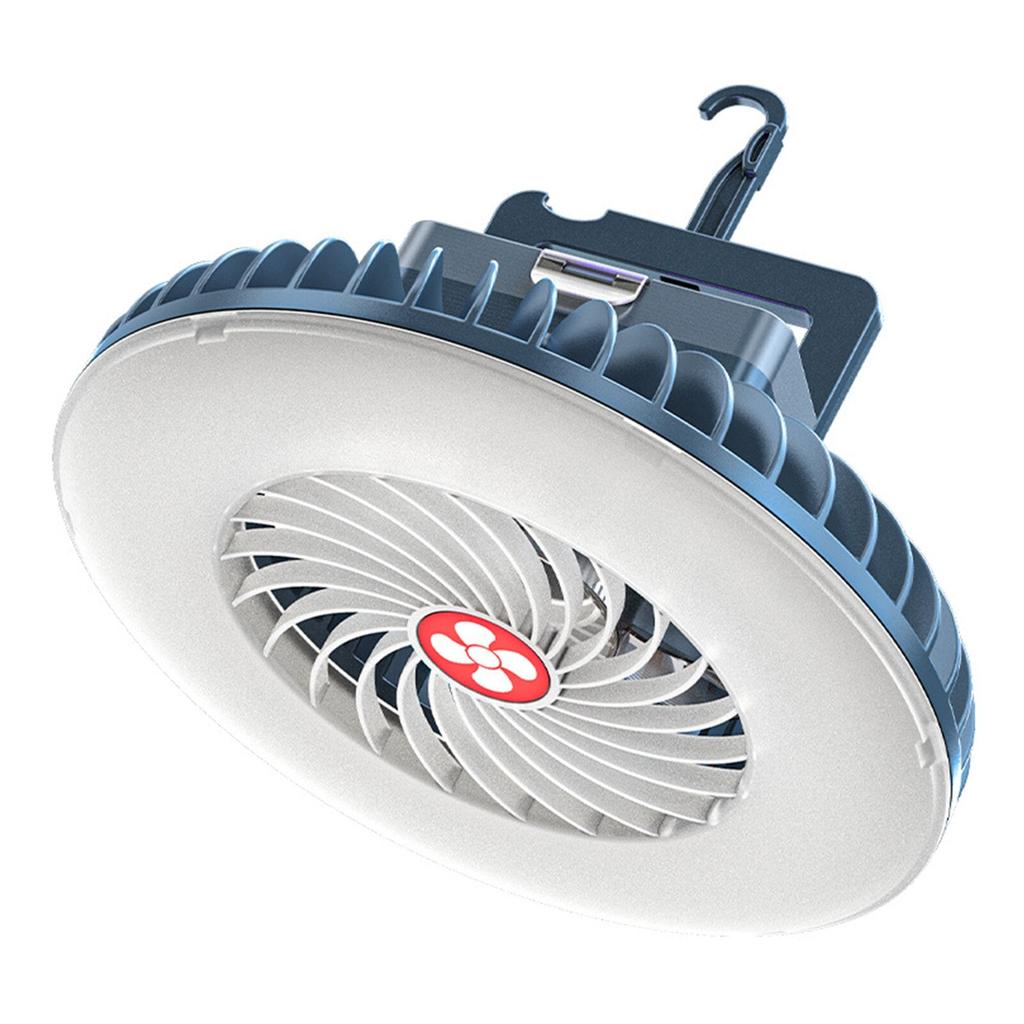 Rechargeable Foldable Camping Fan with LED Light by HitMyNeed
