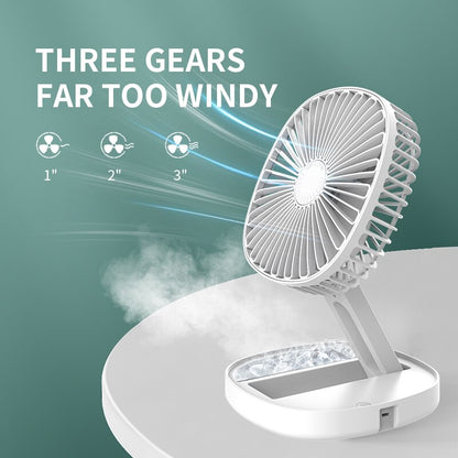 Rechargeable Foldable Desk & Wall Mounted Mini Fan by HitMyNeed
