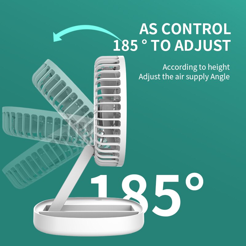 Rechargeable Foldable Desk & Wall Mounted Mini Fan by HitMyNeed