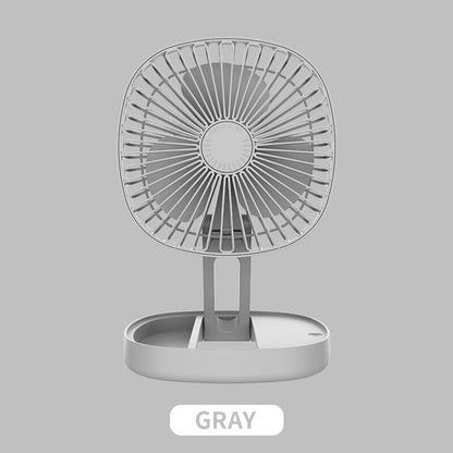 Rechargeable Foldable Desk & Wall Mounted Mini Fan grey by HitMyNeed