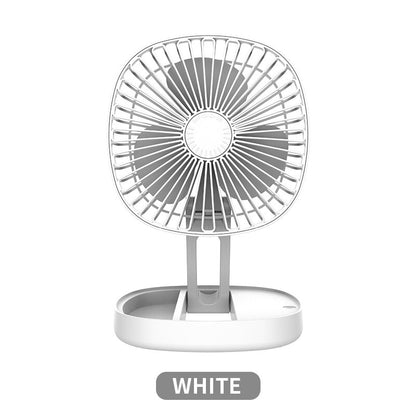 Rechargeable Foldable Desk & Wall Mounted Mini Fan white by HitMyNeed