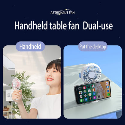 Rechargeable Handheld Cartoon Fan with Stand by HitMyNeed