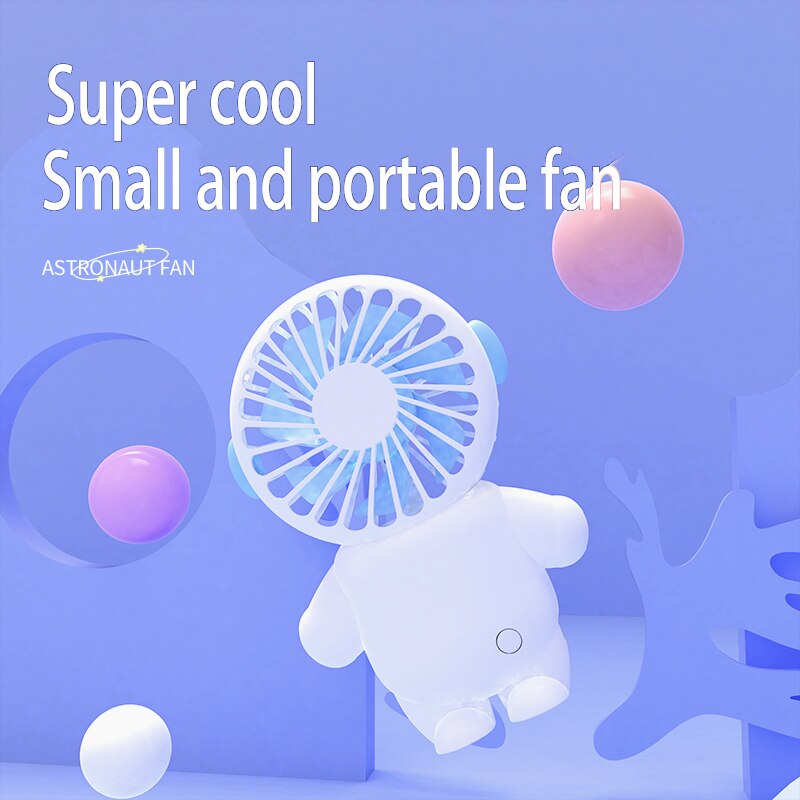 Rechargeable Handheld Cartoon Fan with Stand by HitMyNeed