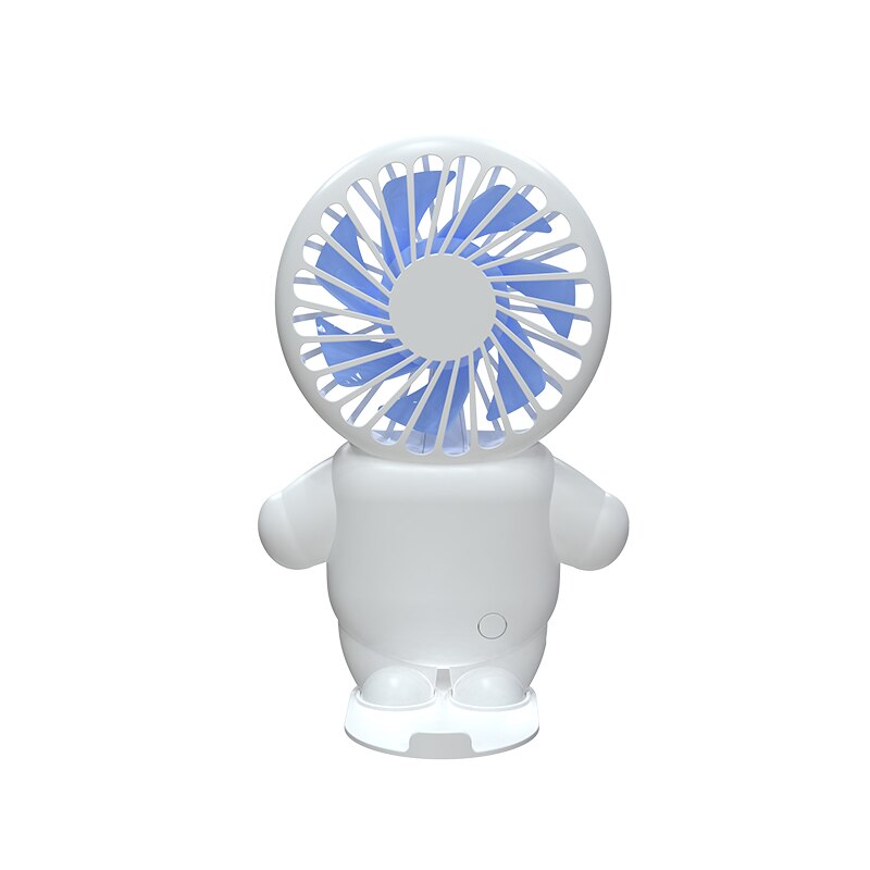 Rechargeable Handheld Cartoon Fan with Stand cute-baby-white by HitMyNeed