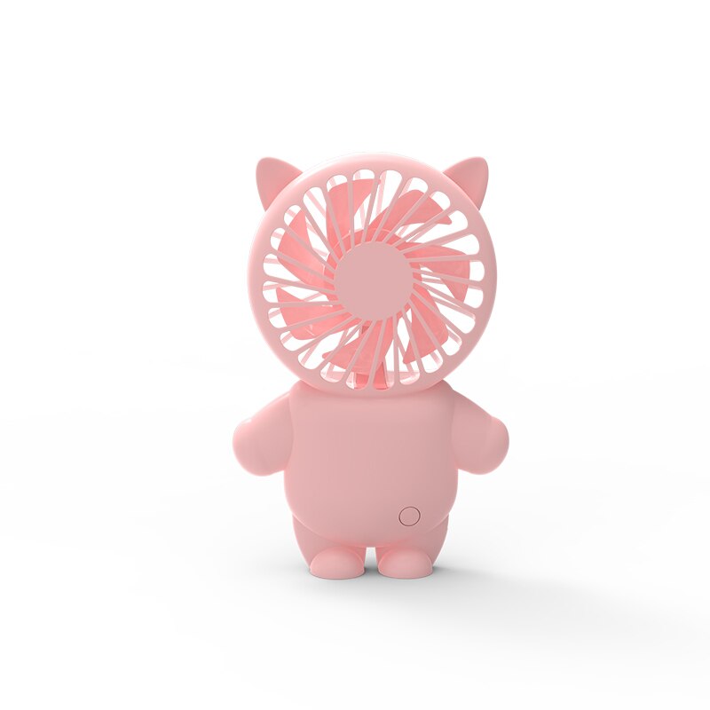 Rechargeable Handheld Cartoon Fan with Stand space-cat by HitMyNeed