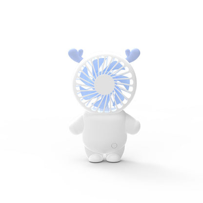 Rechargeable Handheld Cartoon Fan with Stand space-deer by HitMyNeed