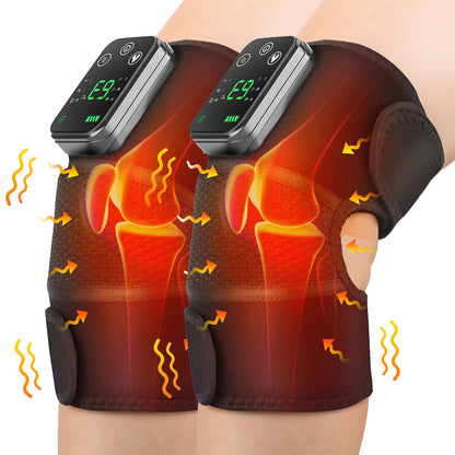 Rechargeable Heated Knee & Shoulder Massager Brace 2pcs by HitMyNeed