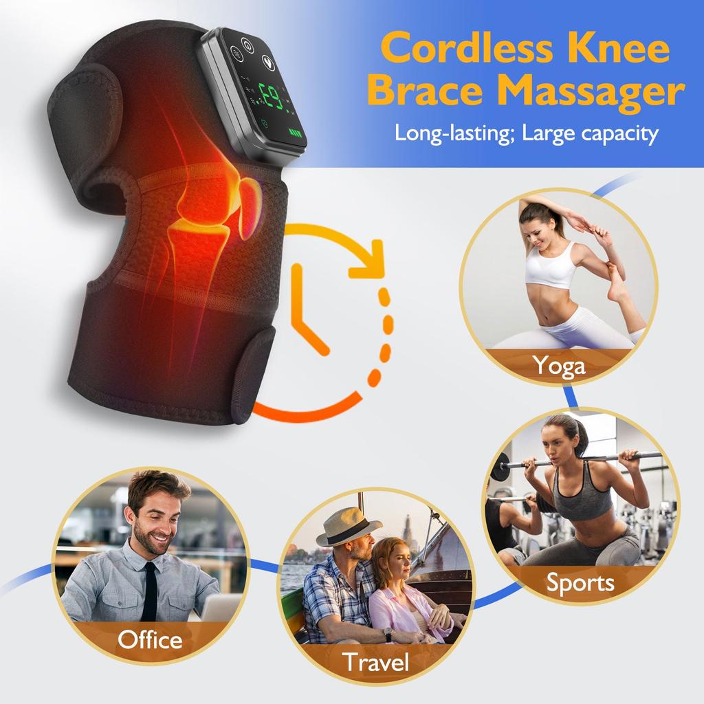 Rechargeable Heated Knee & Shoulder Massager Brace by HitMyNeed