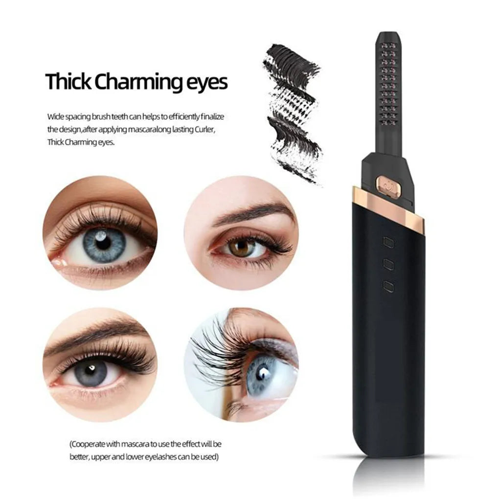 Rechargeable Heated Lash Curler with 3 Heat Settings by HitMyNeed