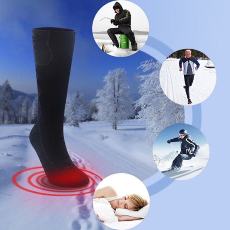 Rechargeable Heated Ski Socks with 3.7V Battery by HitMyNeed