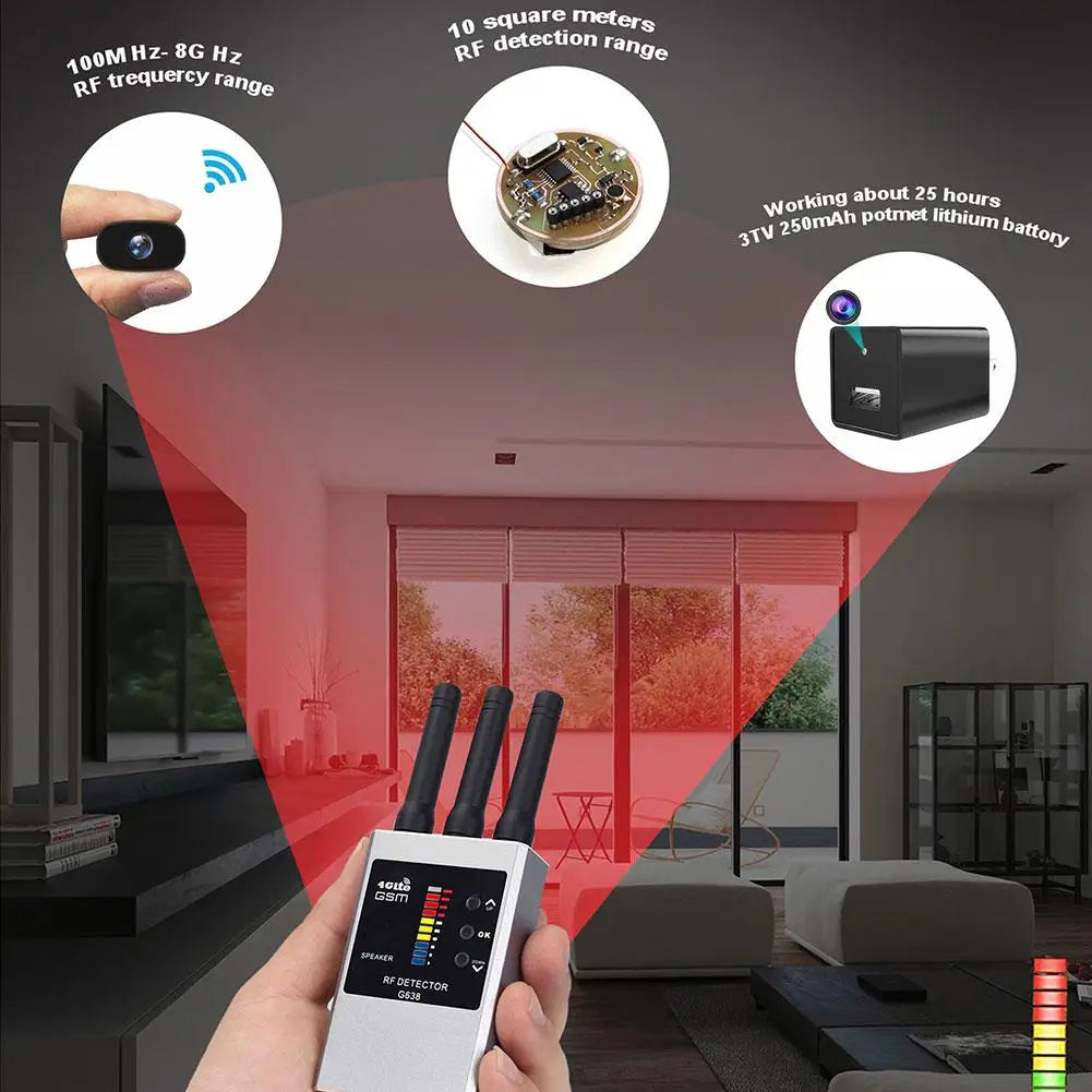 Rechargeable Hidden Camera & GPS Detector by HitMyNeed